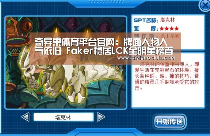 奇异果体育平台官网:牌面人物人气依旧 Faker稳居LCK全明星榜首(图2) 奇异果体育官网